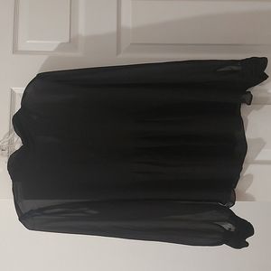 Black sheer blouse from FOREVER 21, medium size.